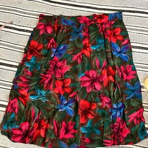 Vintage A-Line Skirt - Vibrant Floral